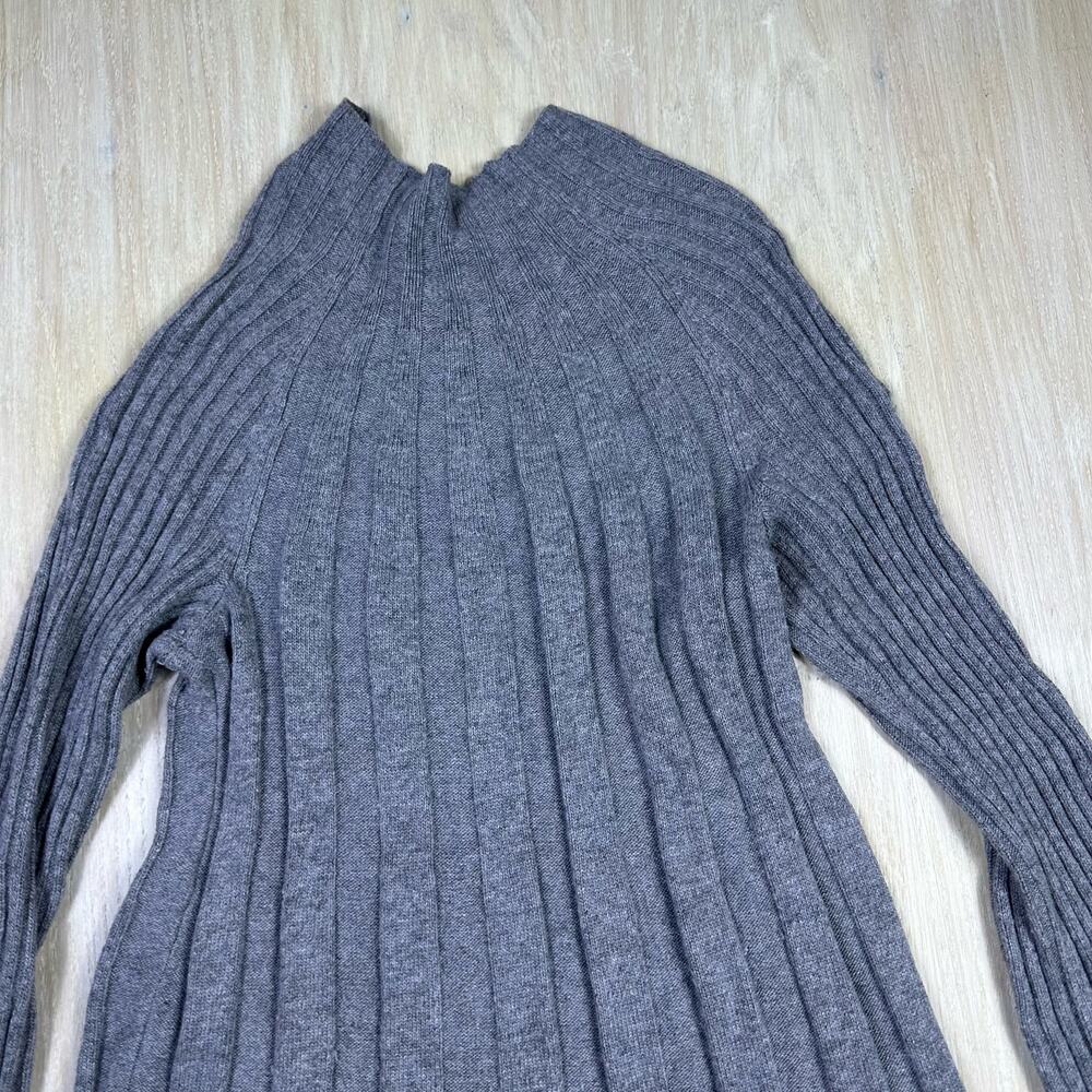 Anthropologie Arseneau Ribbed Casual High Neck Knee Length Sweater Dress Small - Picture 9 of 15